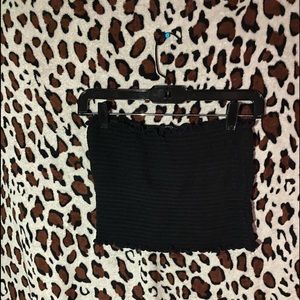 Black Strapless Bandeau